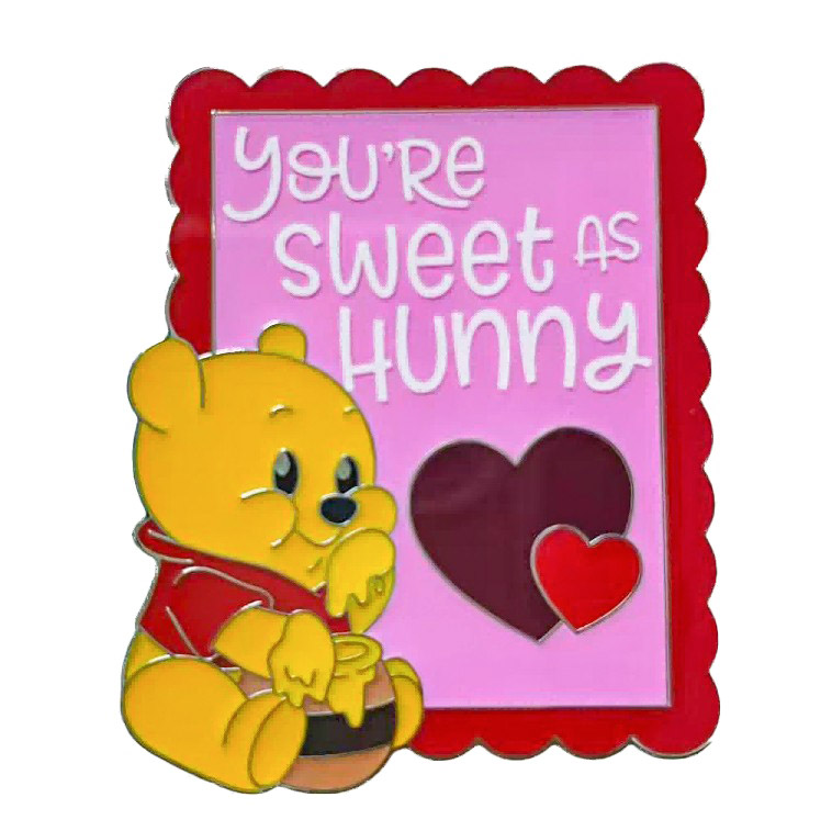 Disney 2026 Valentine’s Day Winnie the Pooh Pin - Hong Kong Disney, Winnie the Pooh Pin, 2026 Valentine's Day, Mystery Box - Disney collectible pi...