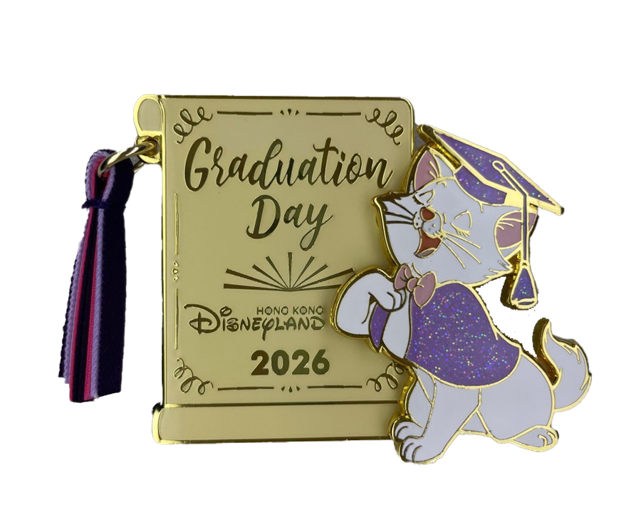 Marie 2026 Graduation Badge - Hong Kong Disney, Marie, 2026 Graduation, OE - Disney collectible pin on BALELE